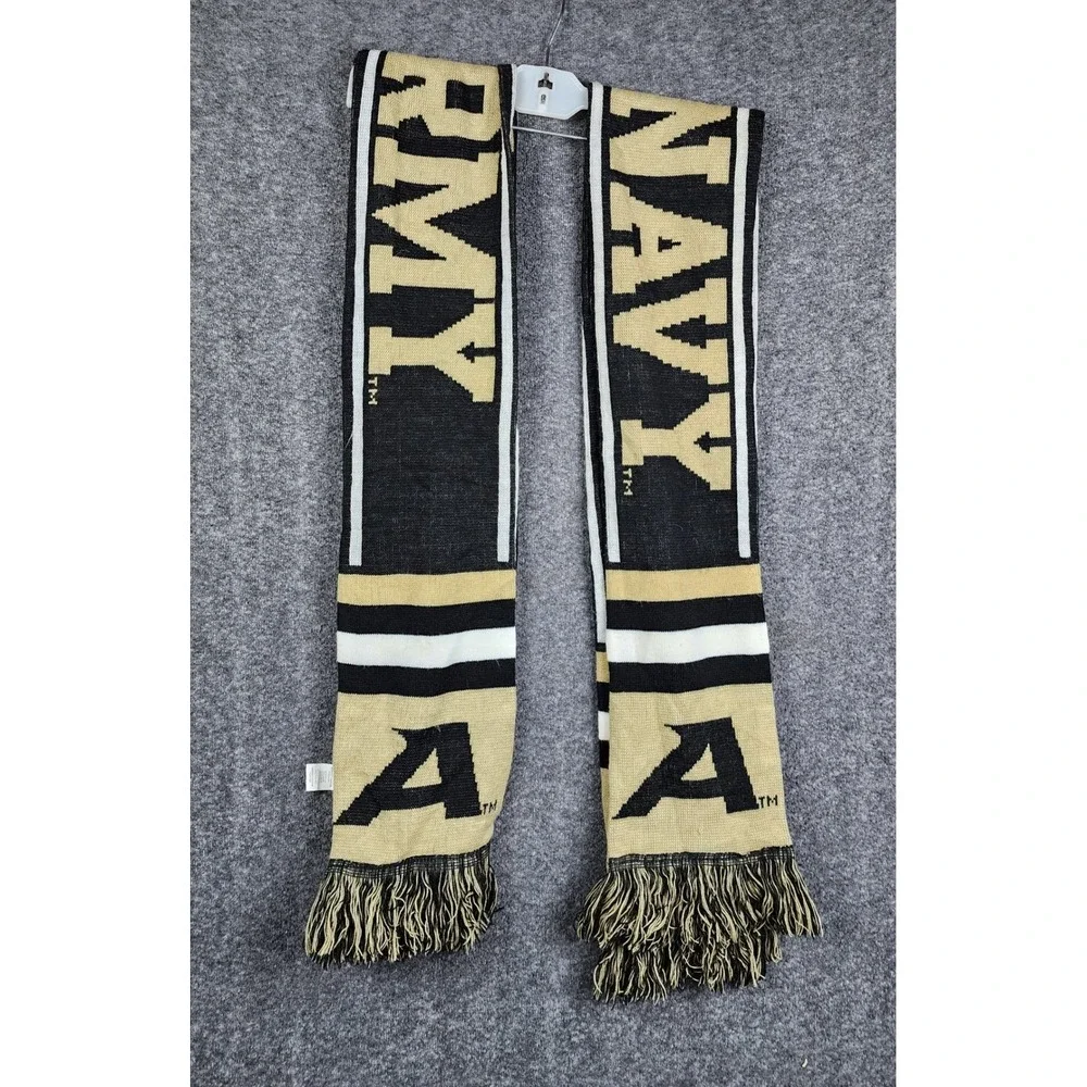 Forever Collectibles Scarf OS Gold Black Beat Navy Go Army West Point Knit